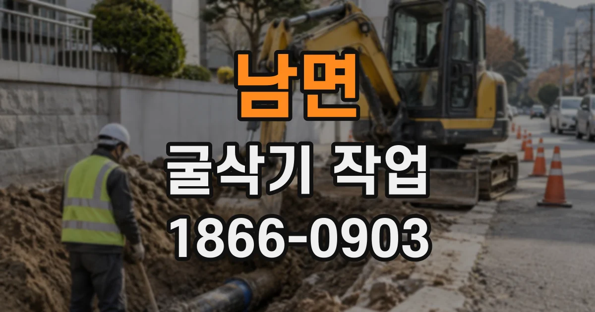 남면 굴삭기작업