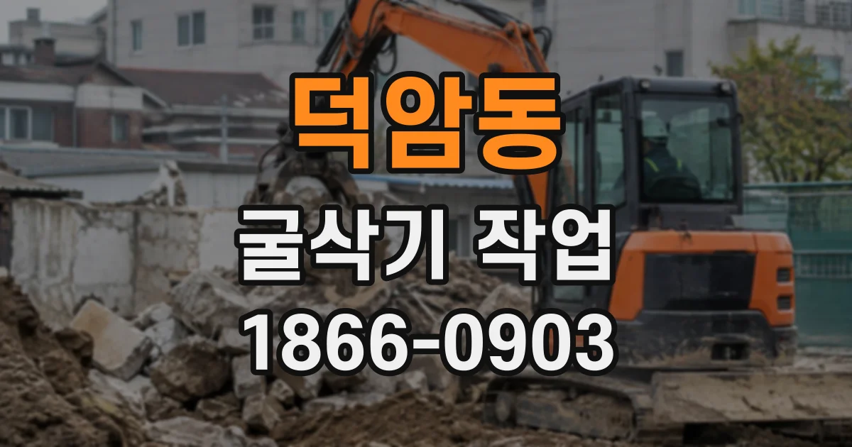 덕암동 굴삭기작업