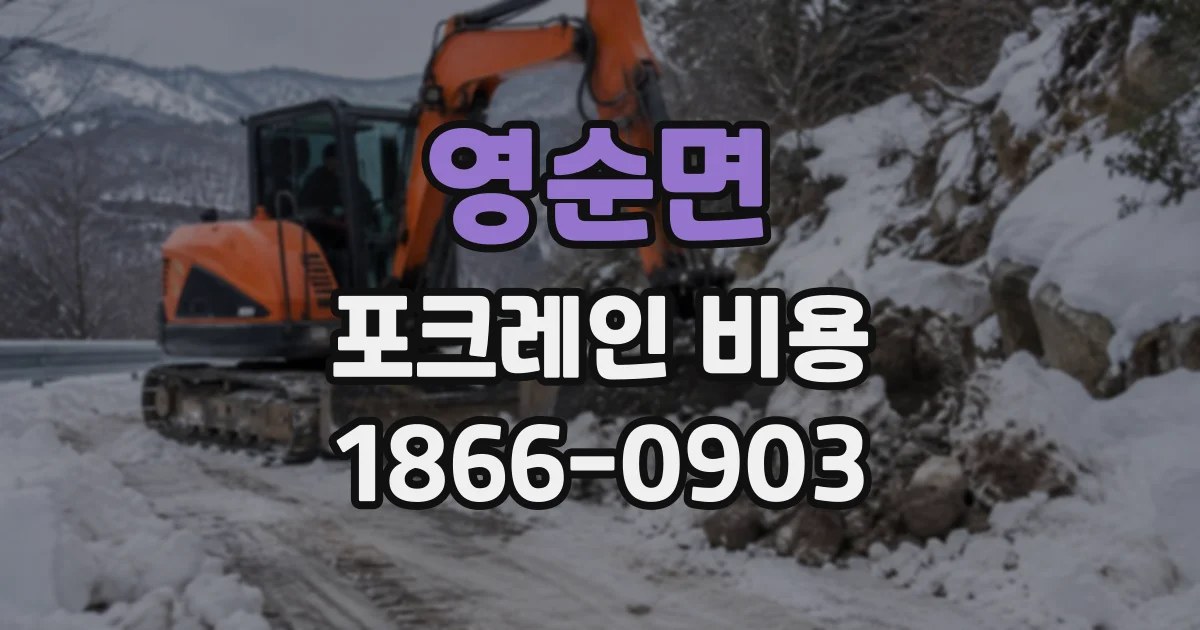 영순면 포크레인비용
