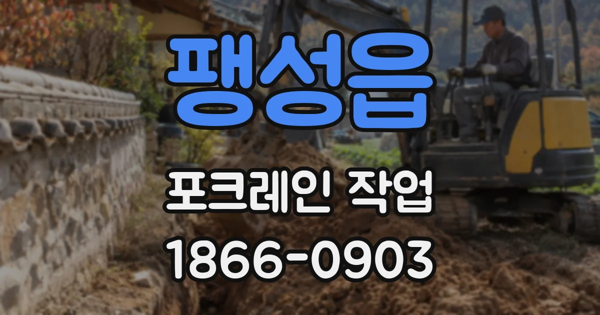 팽성읍 포크레인 작업