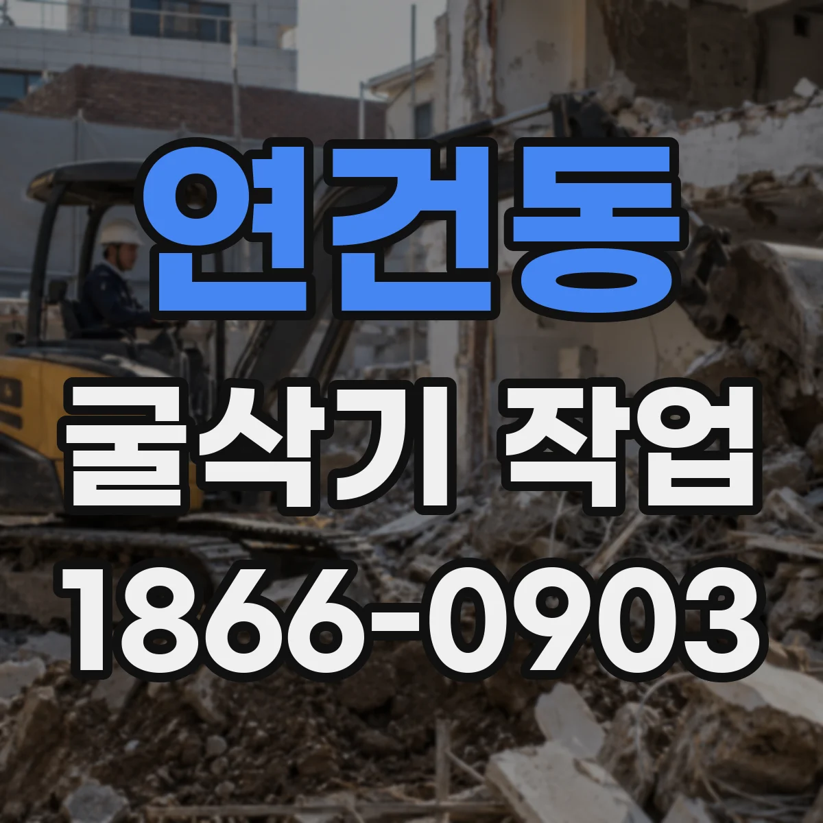 연건동 굴삭기 작업