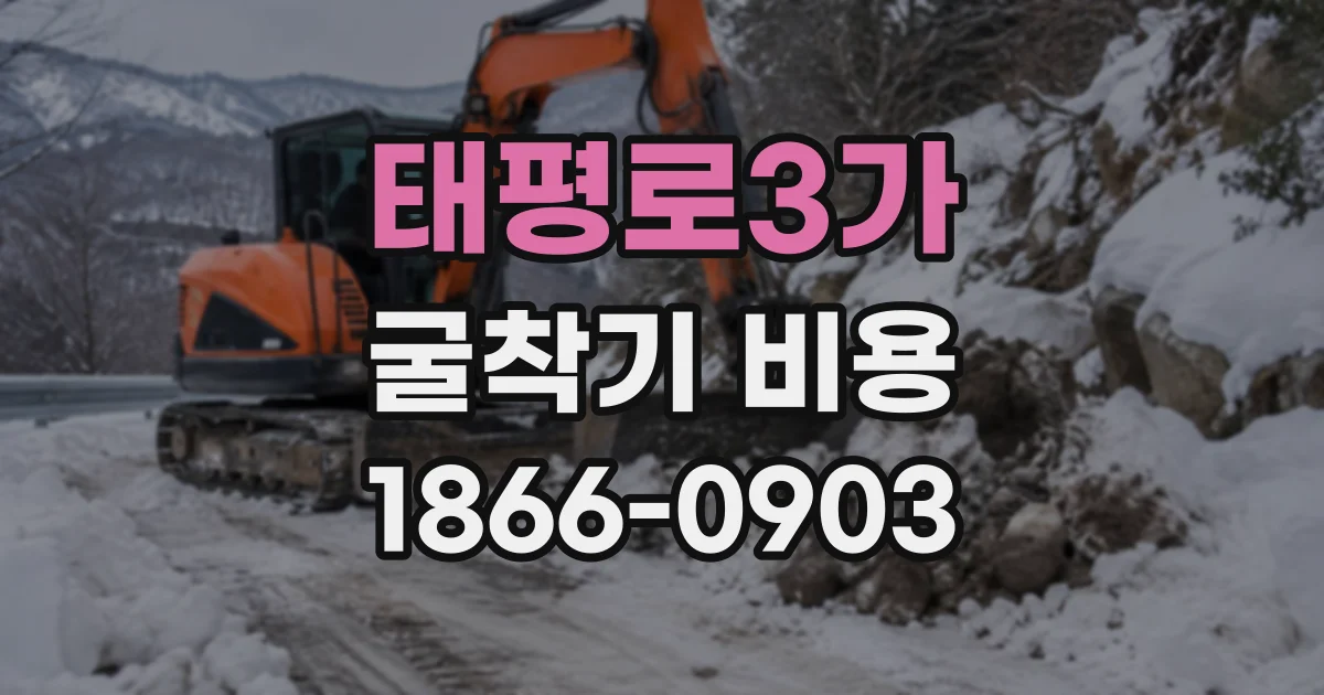 태평로3가 굴착기비용
