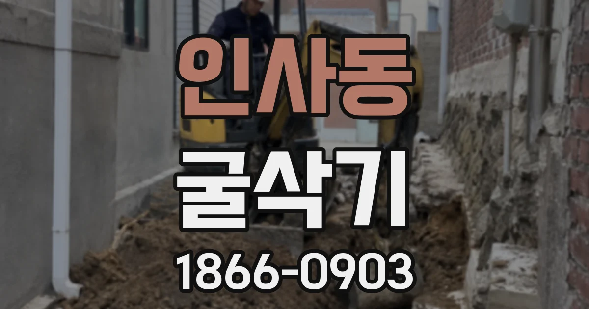 인사동 굴삭기