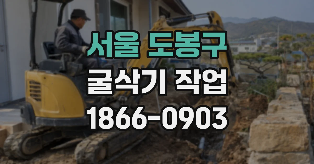 서울 도봉구 굴삭기 작업