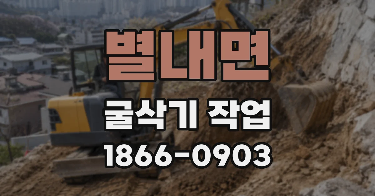별내면 굴삭기 작업