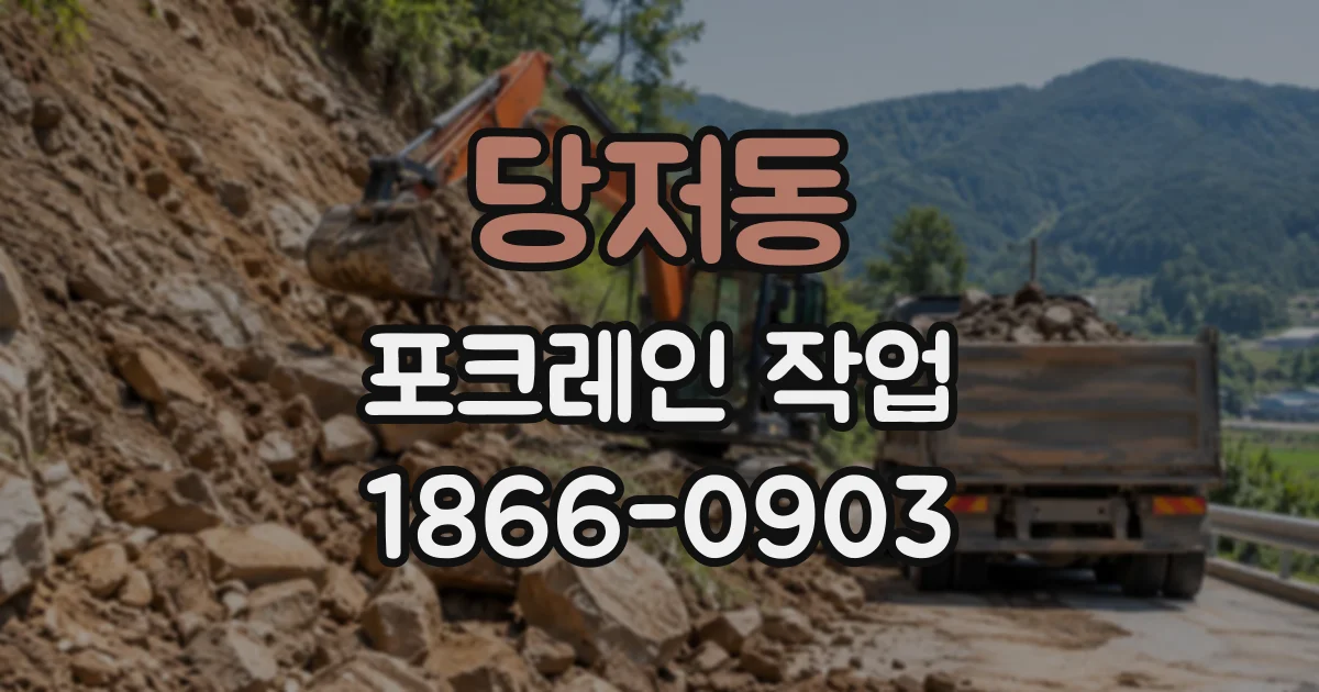 당저동 포크레인작업