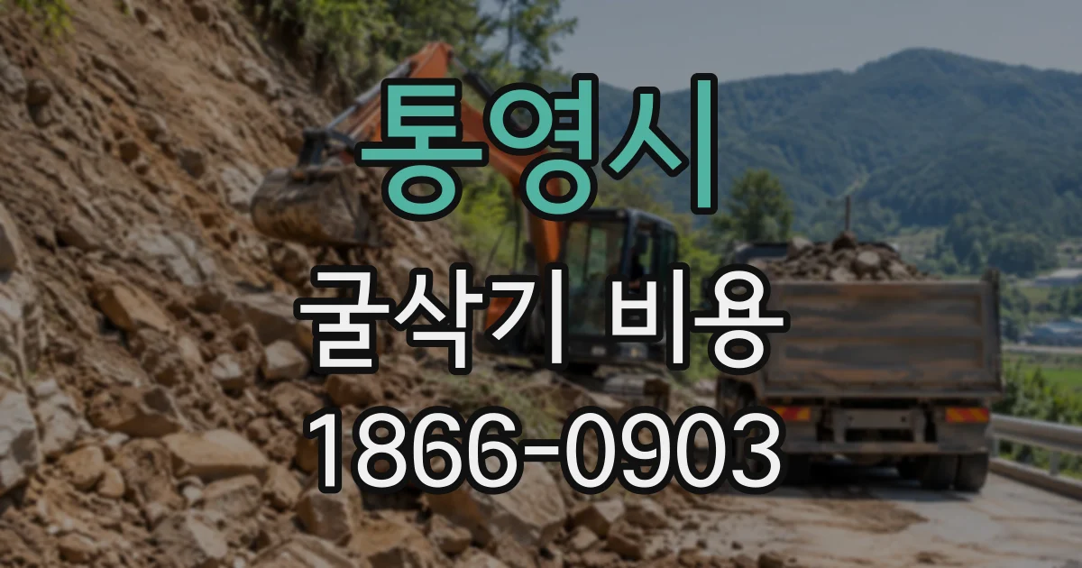 통영시 굴삭기비용