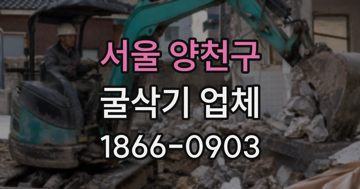 서울 양천구 굴삭기 업체