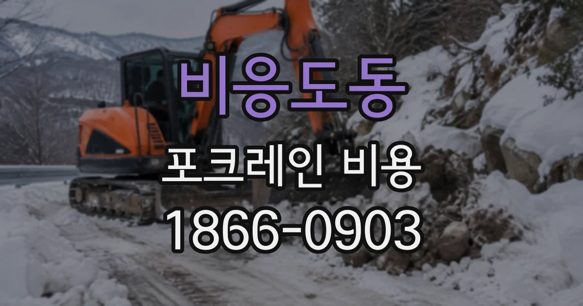 비응도동 포크레인비용