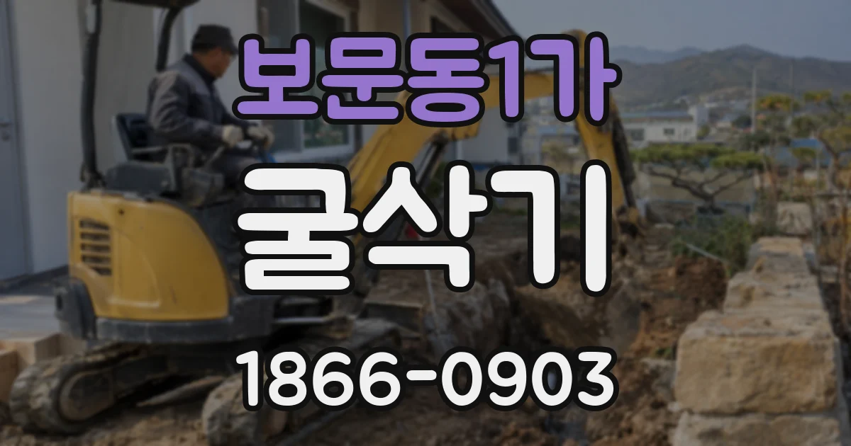 보문동1가 굴삭기