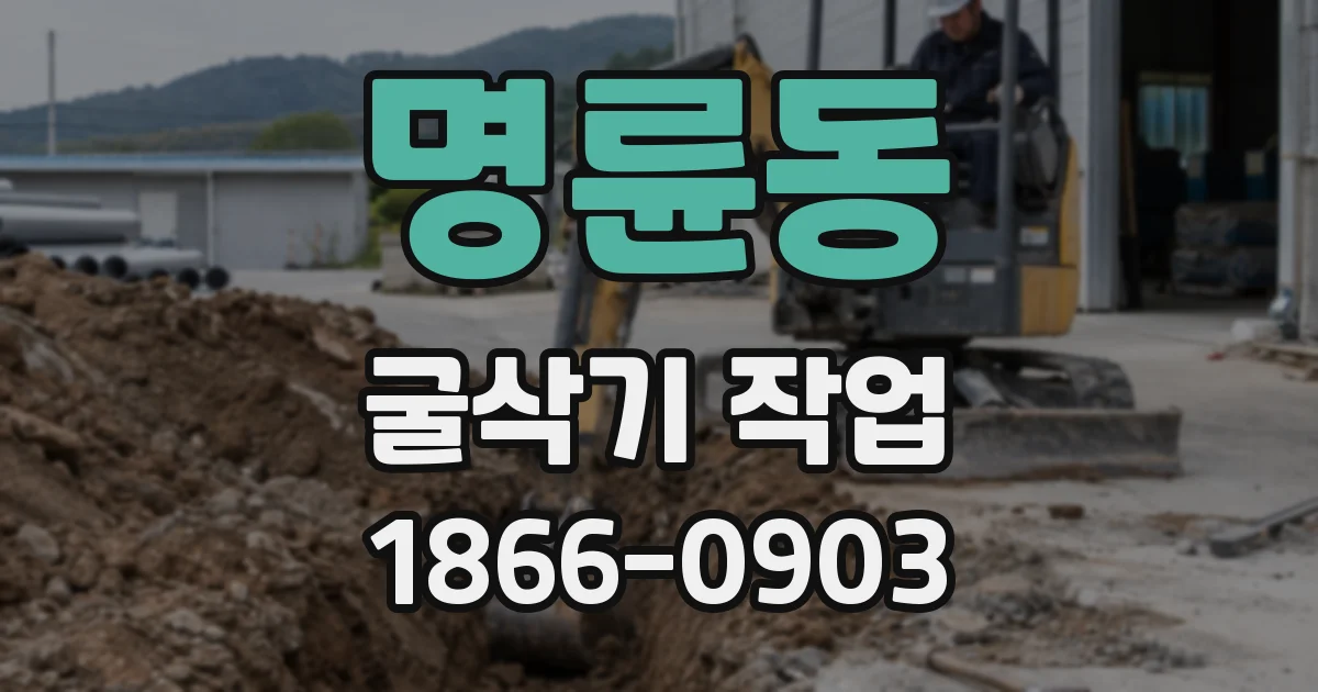 명륜동 굴삭기 작업