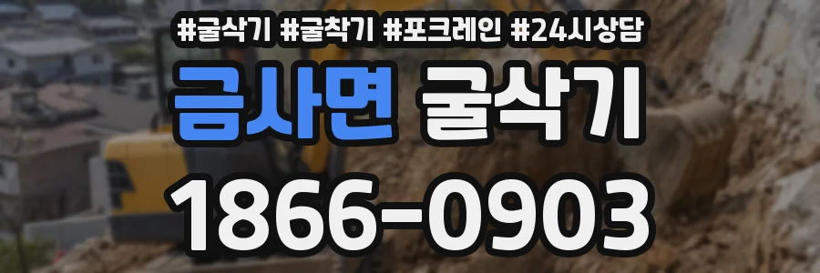 금사면 굴삭기