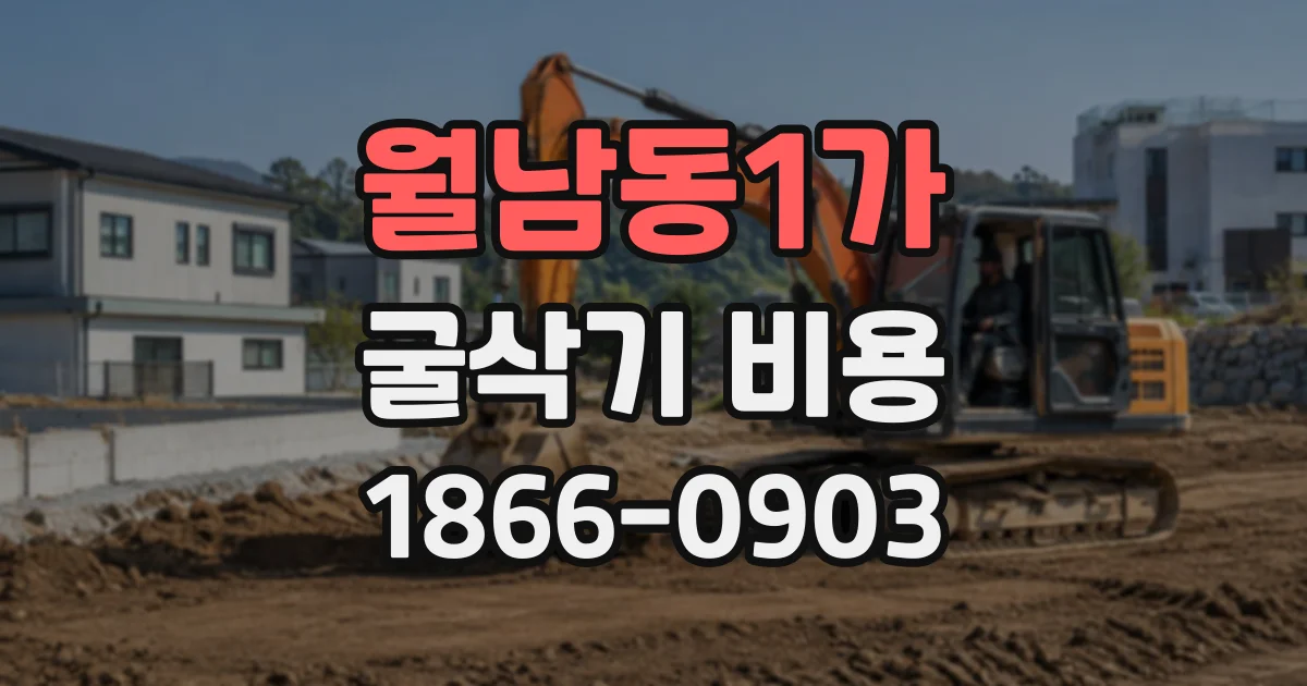 월남동1가 굴삭기비용