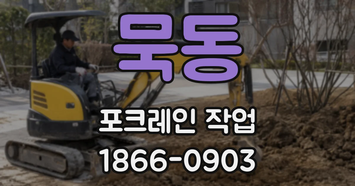 묵동 포크레인 작업