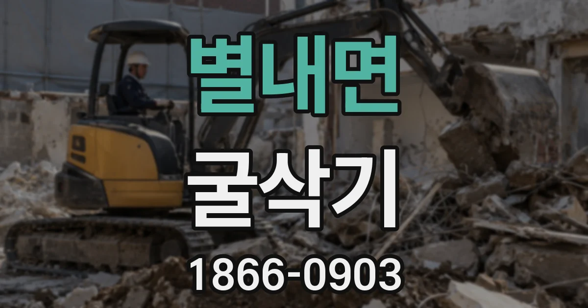 별내면 굴삭기