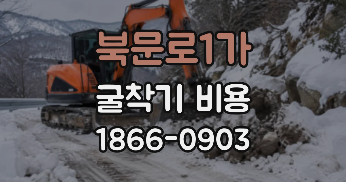 북문로1가 굴착기비용