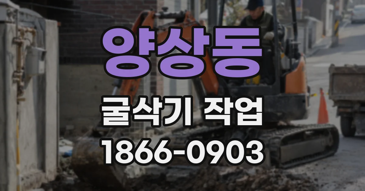 양상동 굴삭기 작업