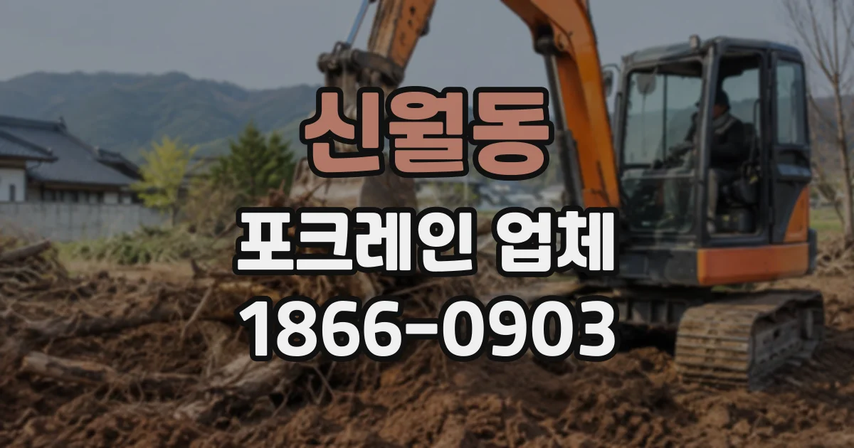 신월동 포크레인업체