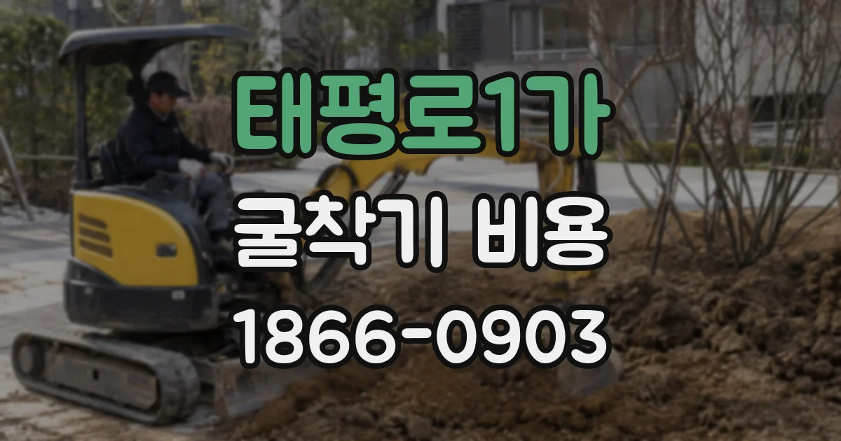 태평로1가 굴착기 비용