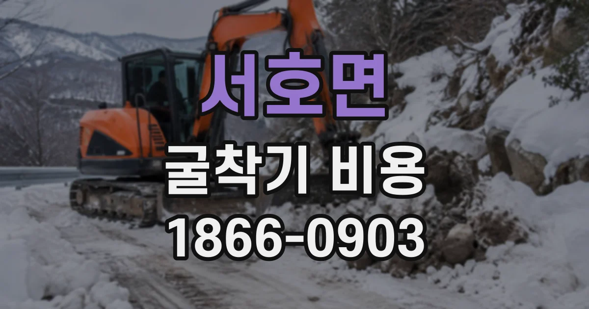 서호면 굴착기비용