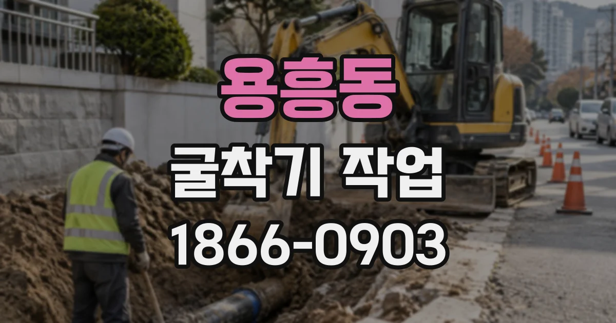 용흥동 굴착기작업