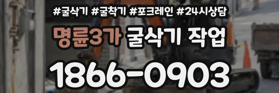 명륜3가 굴삭기 작업