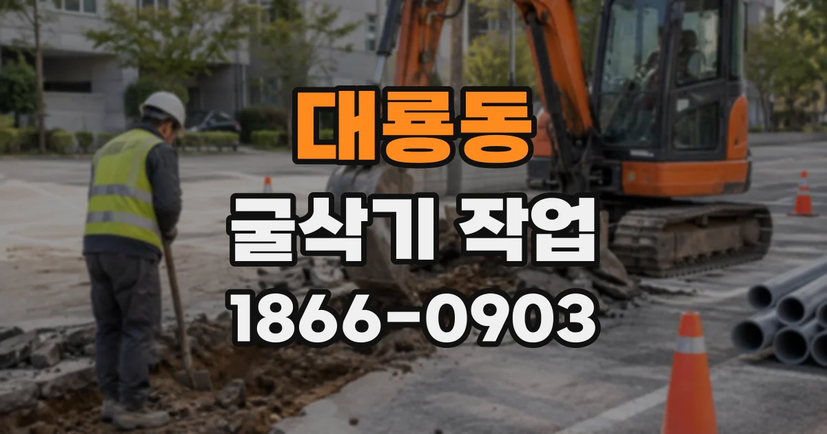 대룡동 굴삭기작업