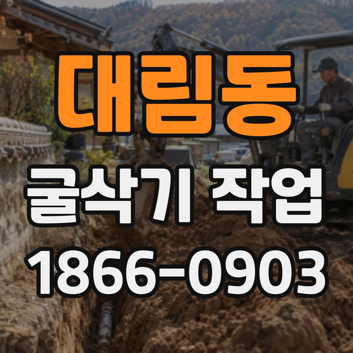대림동 굴삭기 작업
