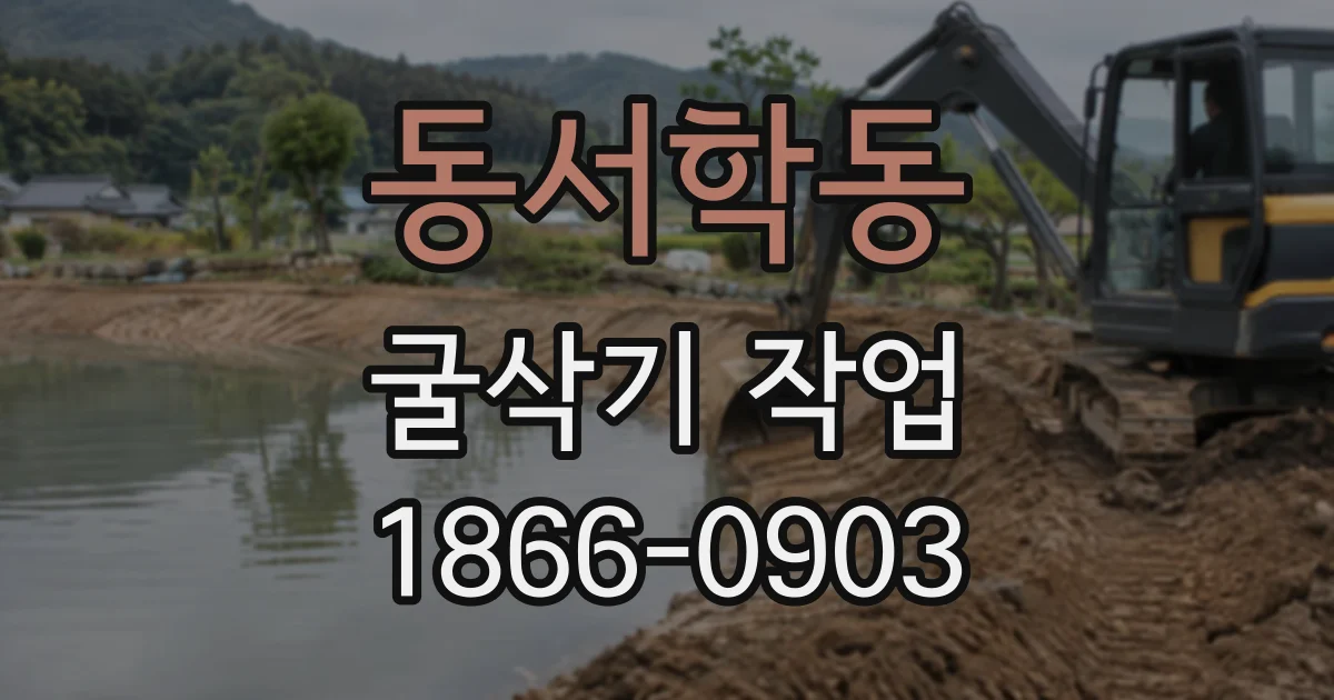 동서학동 굴삭기작업