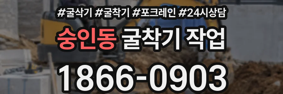 숭인동 굴착기 작업