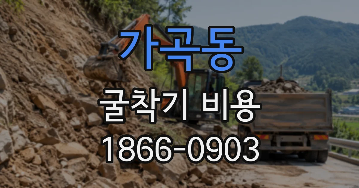 가곡동 굴착기비용