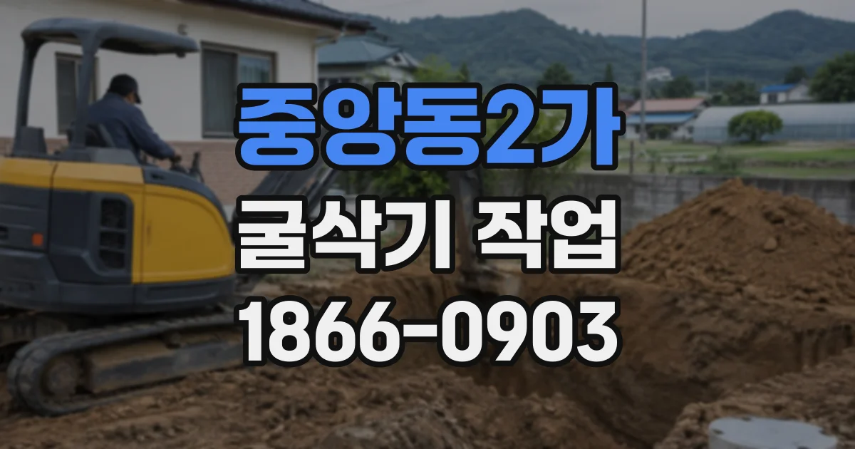 중앙동2가 굴삭기작업