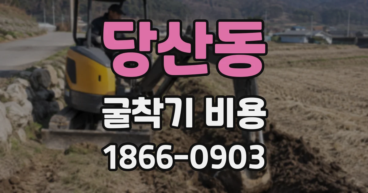당산동 굴착기 비용