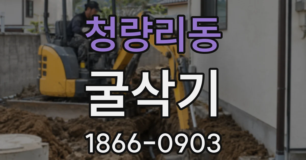 청량리동 굴삭기