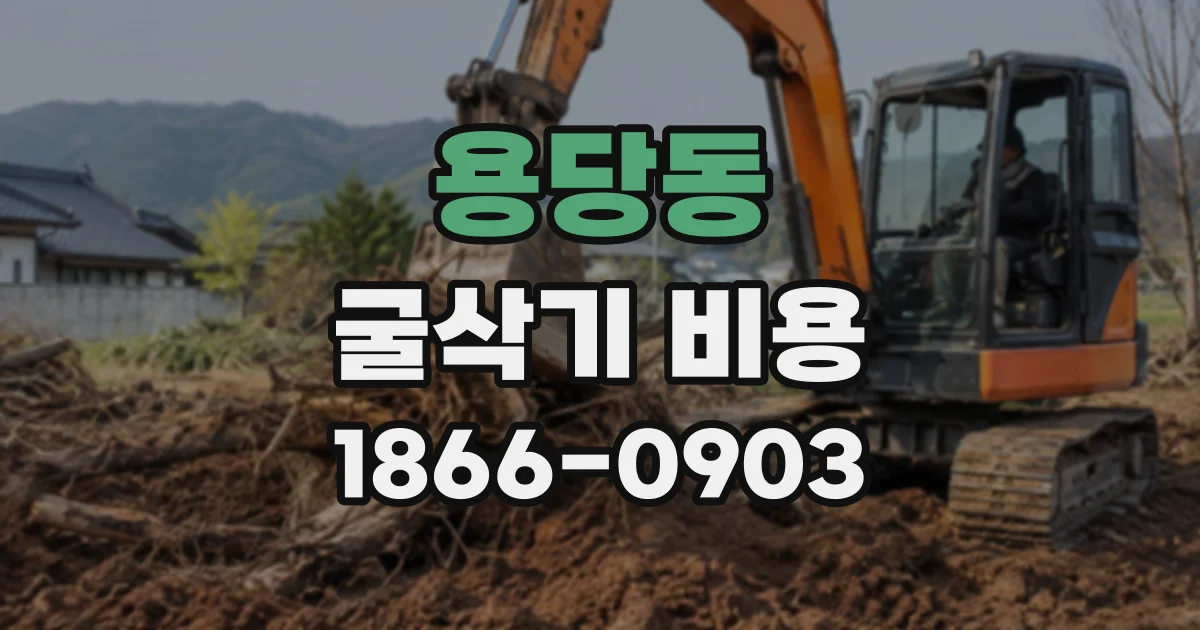 용당동 굴삭기비용