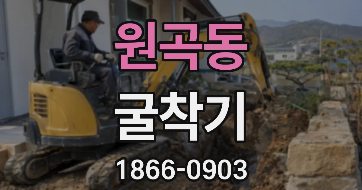 원곡동 굴착기
