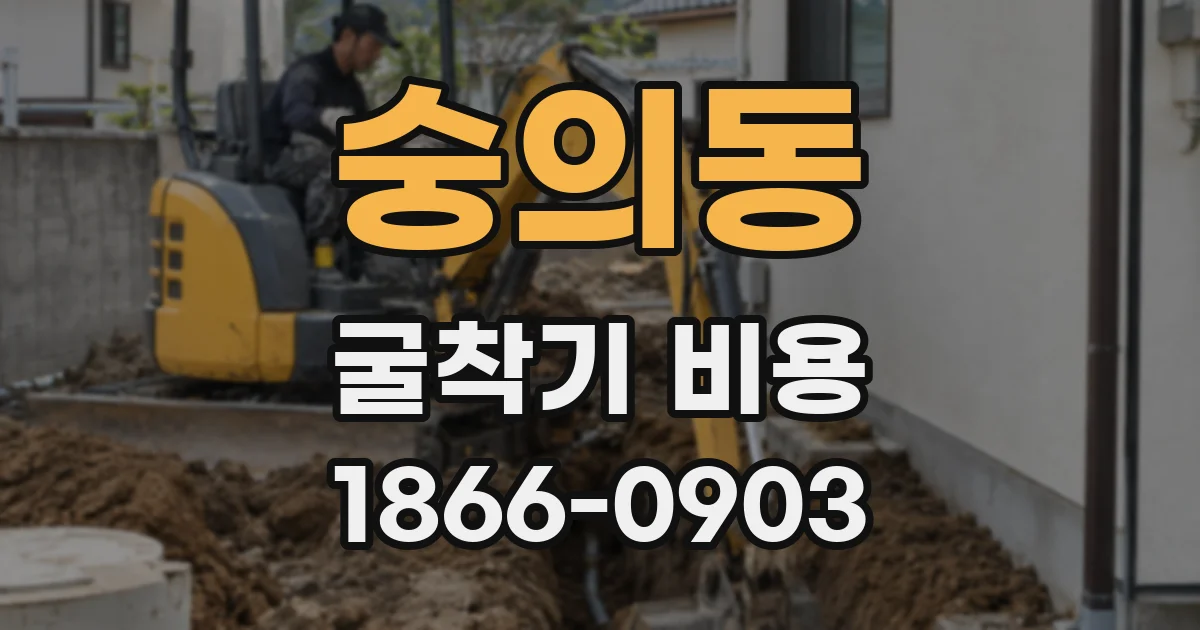 숭의동 굴착기 비용