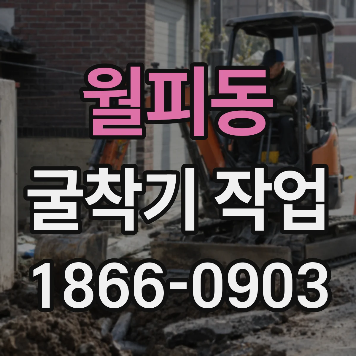 월피동 굴착기 작업