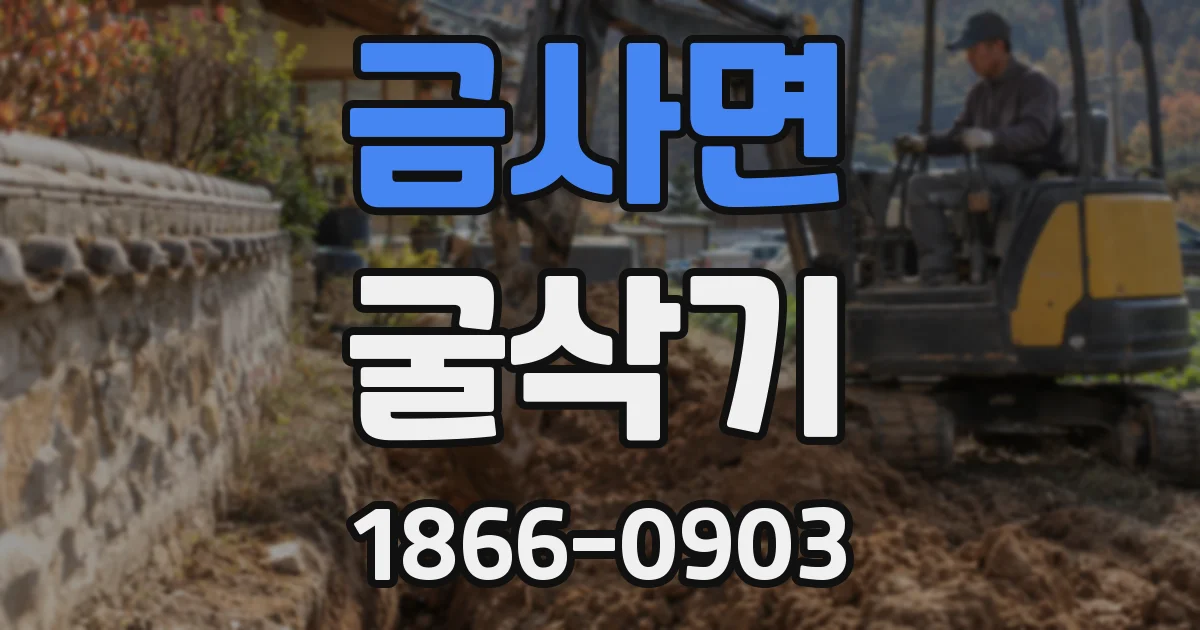 금사면 굴삭기