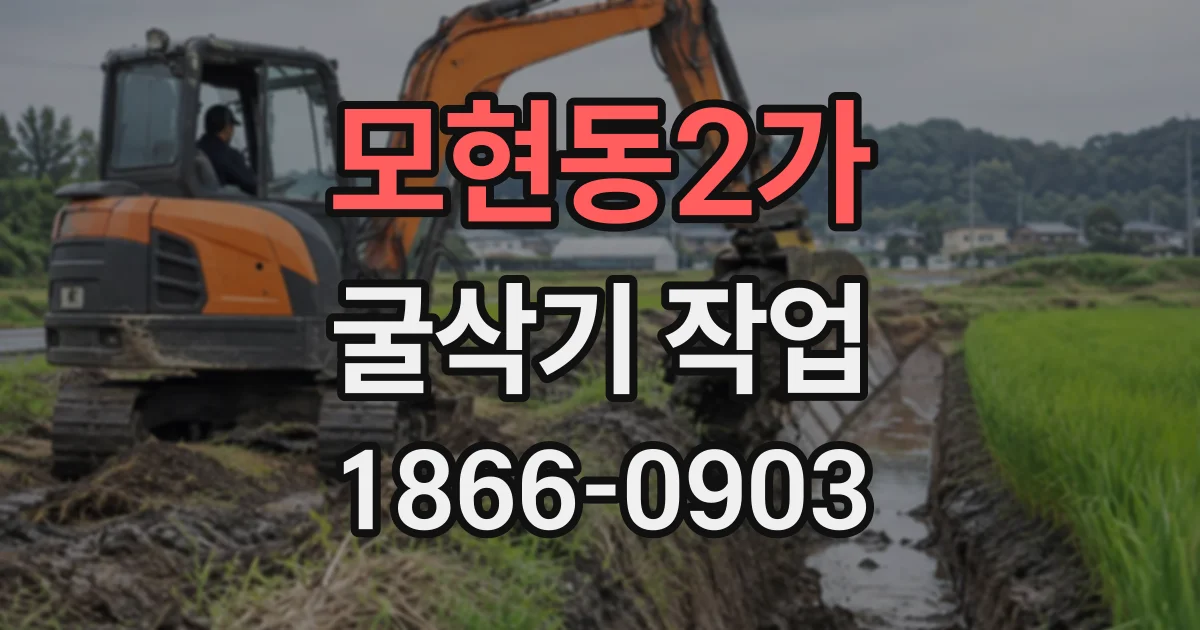 모현동2가 굴삭기작업