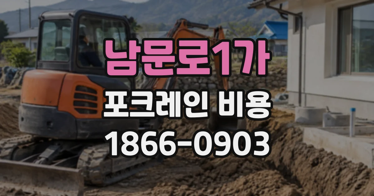 남문로1가 포크레인비용