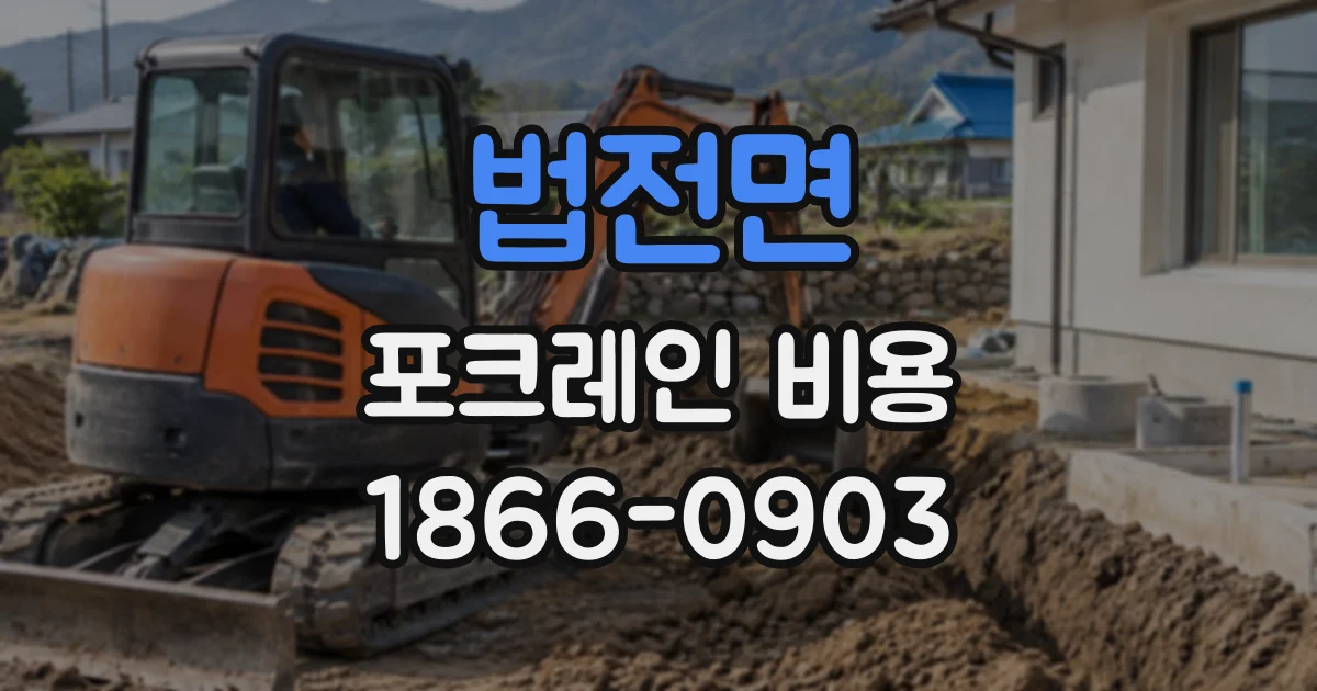 법전면 포크레인비용