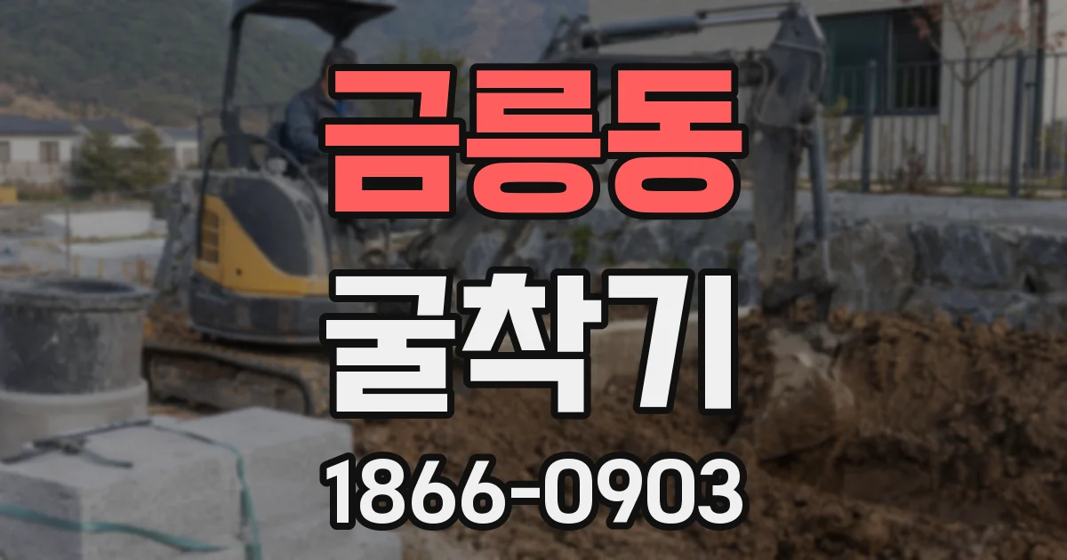 금릉동 굴착기
