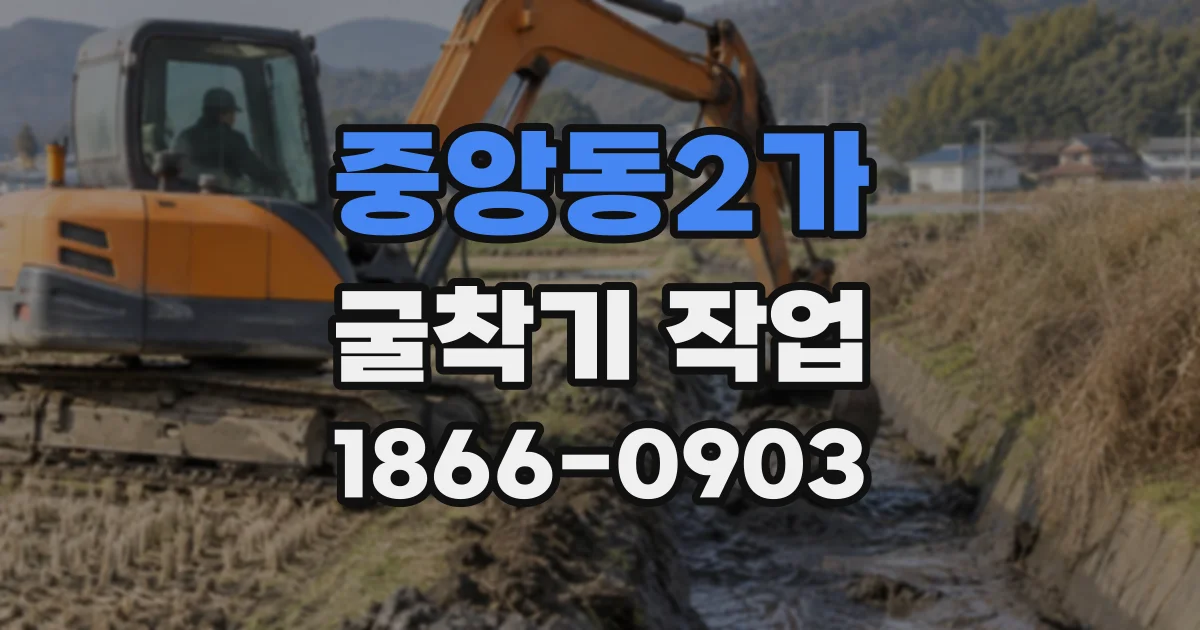 중앙동2가 굴착기작업