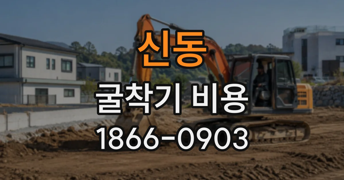 신동 굴착기비용