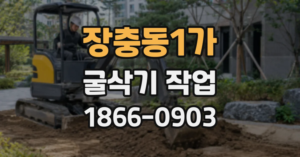 장충동1가 굴삭기 작업