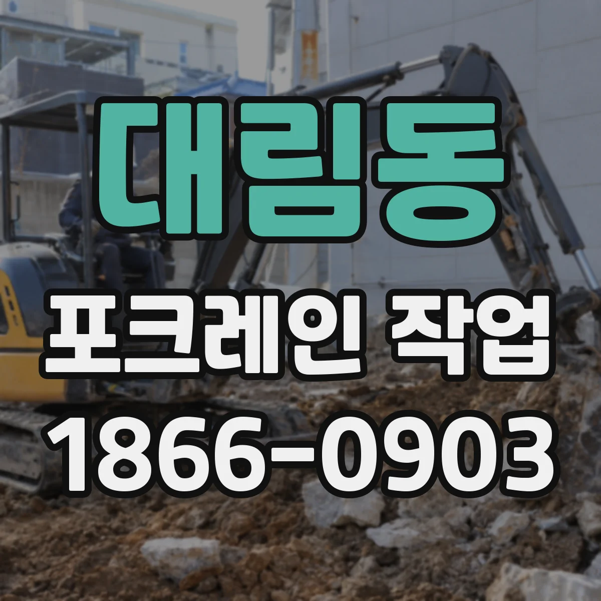 대림동 포크레인 작업