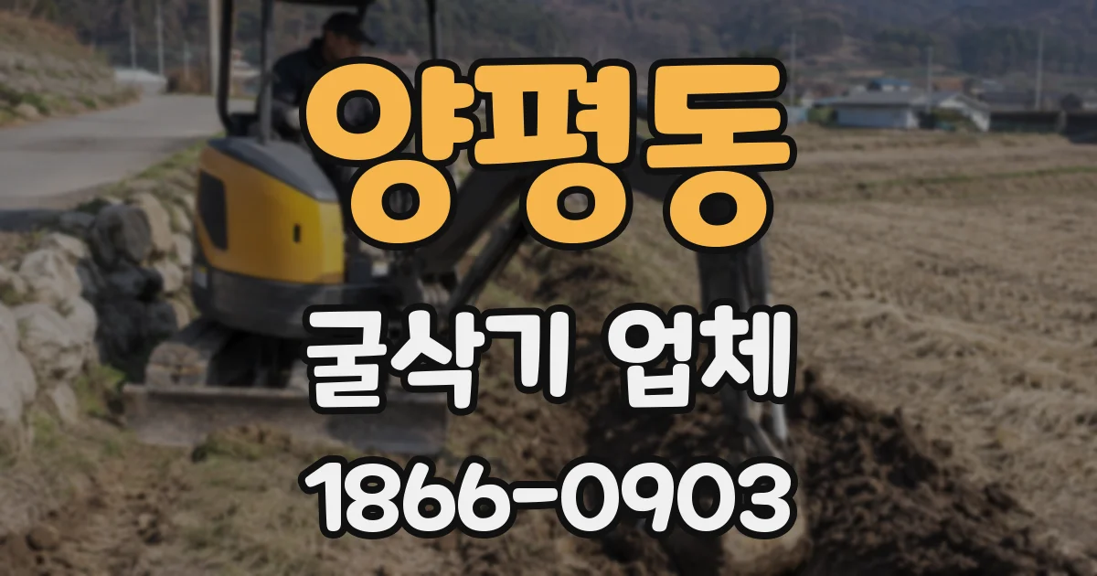 양평동 굴삭기 업체