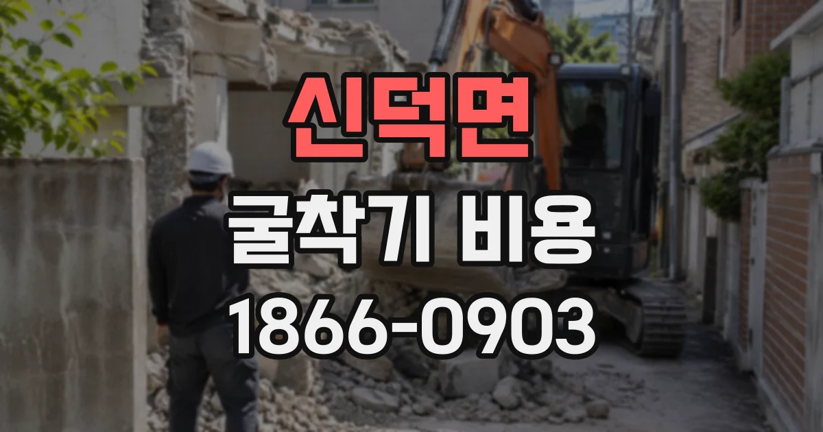 신덕면 굴착기비용