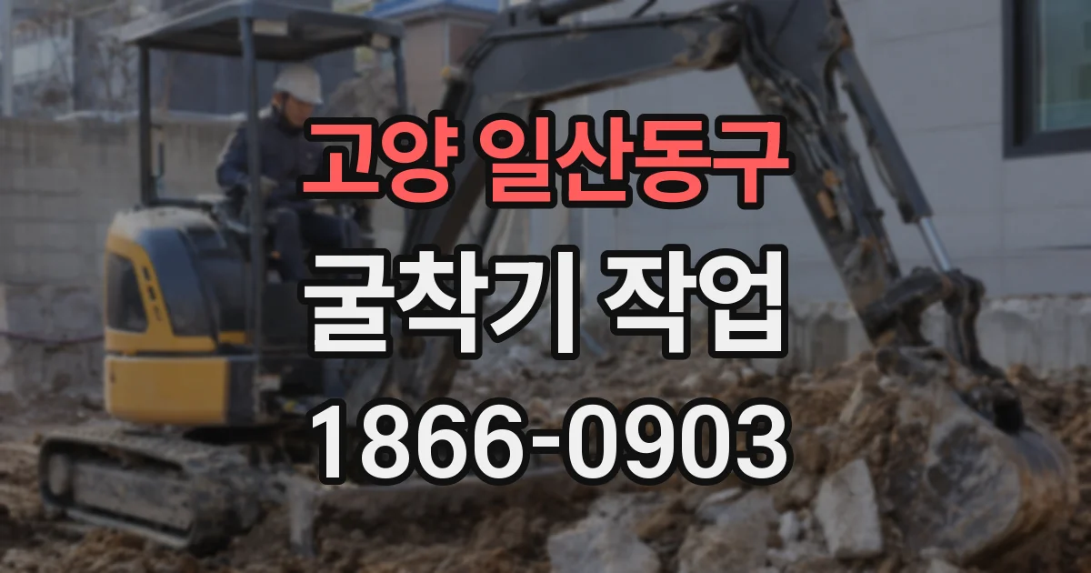 고양 일산동구 굴착기 작업